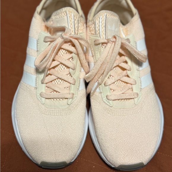 adidas Ultraboost Women's Peach and White Sneakers - Picture 3 of 4